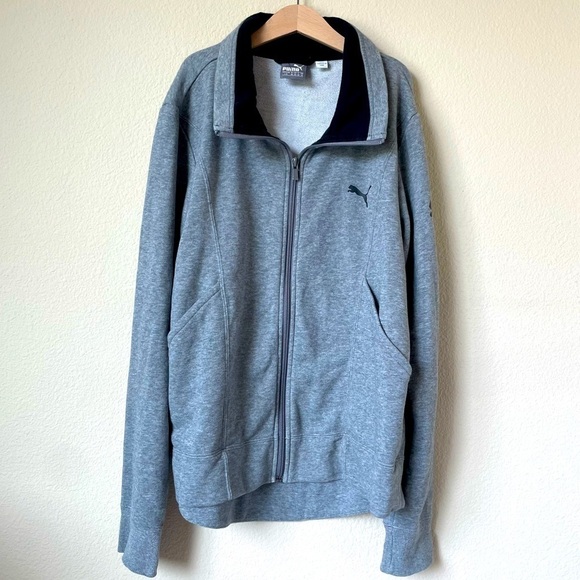 Puma Gray Large Zipped Jacket - Picture 1 of 4